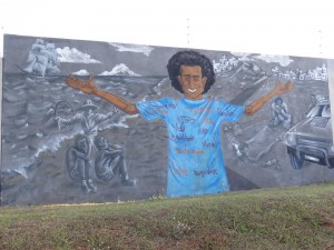 Jovens grafiteiros do DF fazem painel na Casa da ONU para celebrar o Dia Internacional da Juventude/