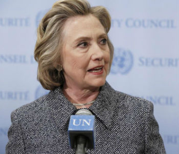 Na ONU, Hillary Clinton diz que esse é o “melhor momento para nascer mulher” Na ONU, Hillary Clinton diz que esse é o “melhor momento para nascer mulher”/