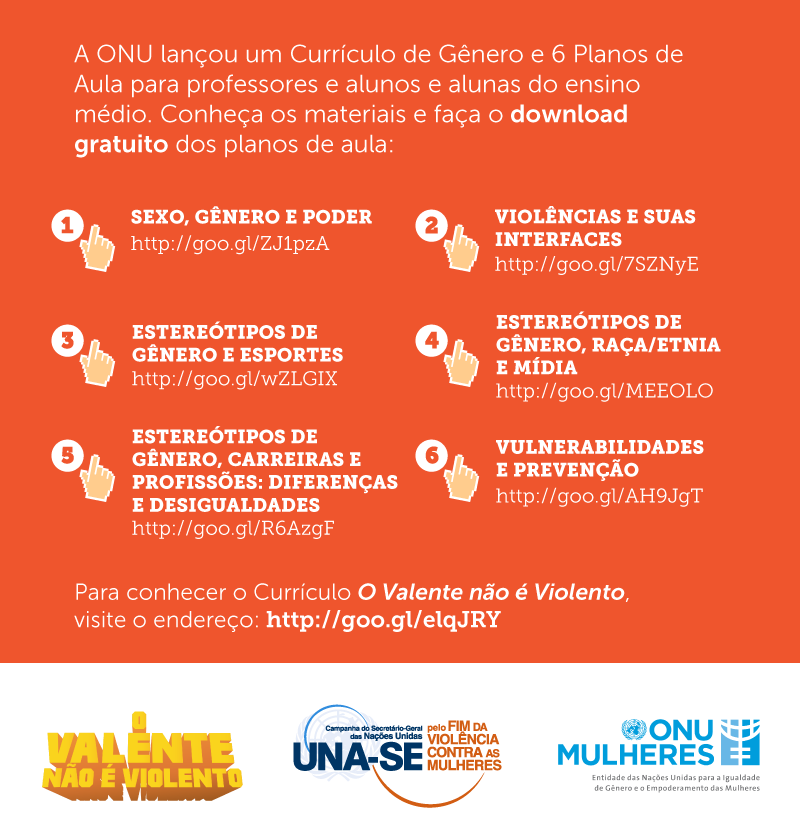 Na volta às aulas, a ONU Mulheres divulga currículo e planos de aulas para o ensino fundamental sobre igualdade de gênero e enfrentamento à violência contra as mulheres e meninas/