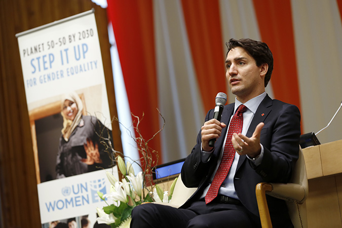 Primeiro ministro do Canadá é convidado a se juntar ao movimento da ONU Mulheres, ‘ElesPorElas’ Primeiro ministro do Canadá é convidado a se juntar ao movimento da ONU Mulheres, ‘ElesPorElas’/