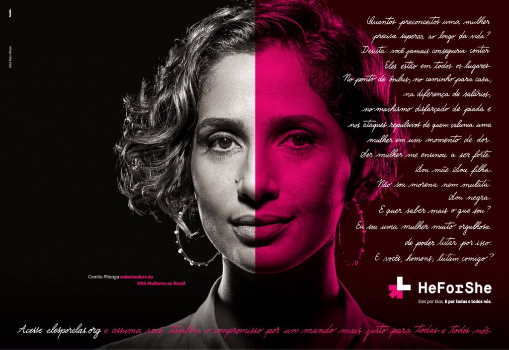Personalidades brasileiras protagonizam nova campanha do Movimento ElesPorElas HeForShe da ONU Mulheres/
