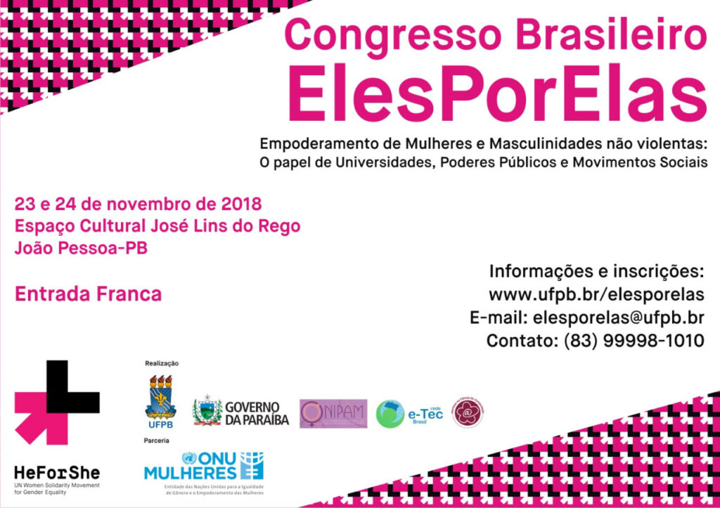 Congresso ElesPorElas começa, a partir de 23/11, na Paraíba/noticias nadine gasman elesporelas heforshe cidade 50 50 16 dias de ativismo 