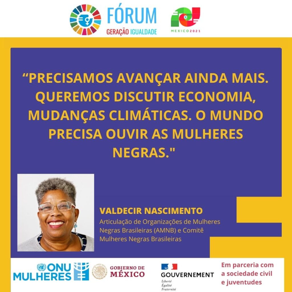 Ativistas brasileiras participam das duas etapas do Fórum Geração Igualdade/noticias mulheres no esporte mulheres negras mulheres indigenas igualdade de genero geracao igualdade direitosdasmulheres covid19 