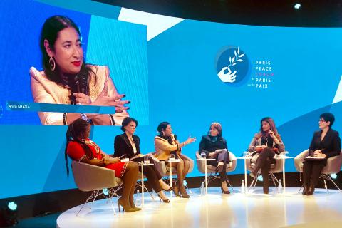 La Directora Ejecutiva Adjunta de ONU Mujeres, Anita Bhatia, asiste al Foro de París sobre la Paz.